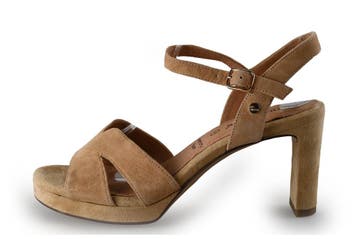 Manfield Sandalen in maat 38 Beige, Verzenden, Beige, Sandalen of Muiltjes, Zo goed als nieuw