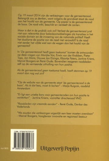 De gemeenteraad heeft geen toekomst 9789078709237, Verzenden, Gelezen, Piet-Hein Peeters