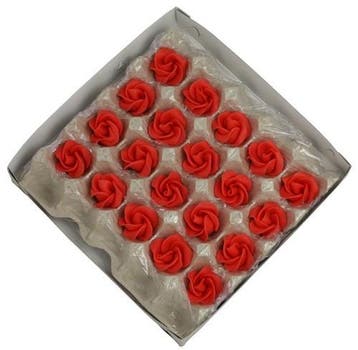 Marsepein rozen 5 blads 35mm 20 stuks, Rood Luxe, Hobby en Vrije tijd, Verzenden, Nieuw