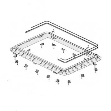 Dometic Heki 2 Buitenkader compleet 32-39 mm, Caravans en Kamperen, Ophalen of Verzenden, Nieuw