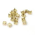 Houder Z1: kastje voor puntsteen 2/3mm goudkleur 3x4mm 25..., Ophalen of Verzenden, Nieuw, Overige typen