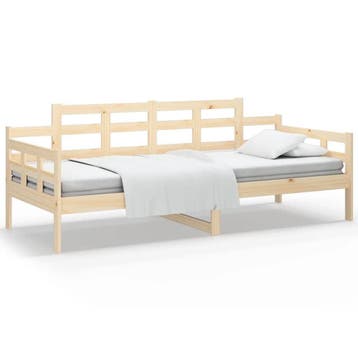 Logeerbed Massief Hout - 80x200 | Tweedekansje | OP=OP, Gebruikt, Eenpersoons, Bruin, Ophalen of Verzenden