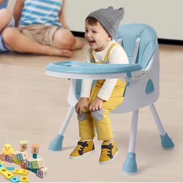 2-in-1 Baby Eetstoel met Verstelbaar Blad en Voetsteun, Verzenden, Nieuw