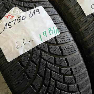 2 x Bridgestone Blizzak LM-005 215-50-19 Winterbanden 6,5mm, 19 inch, Band(en), Personenwagen, Gebruikt