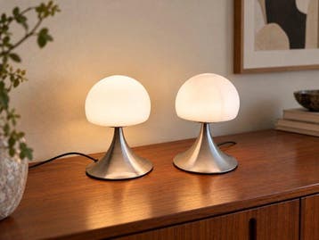 Tafellamp (2) - Opaline glas