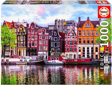 Dancing Houses - Amsterdam Puzzel (1000 stukjes) | Educa -, Verzenden, Nieuw