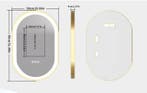 Ovale Badkamerspiegel met LED Verlichting en Anti-condens, Verzenden, Nieuw