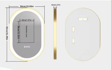 Ovale Badkamerspiegel met LED Verlichting en Anti-condens, Verzenden, Nieuw