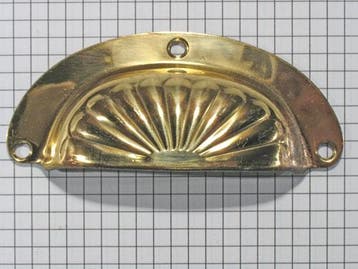 Komgreep zon, gestanst, messing, Verzenden, Nieuw