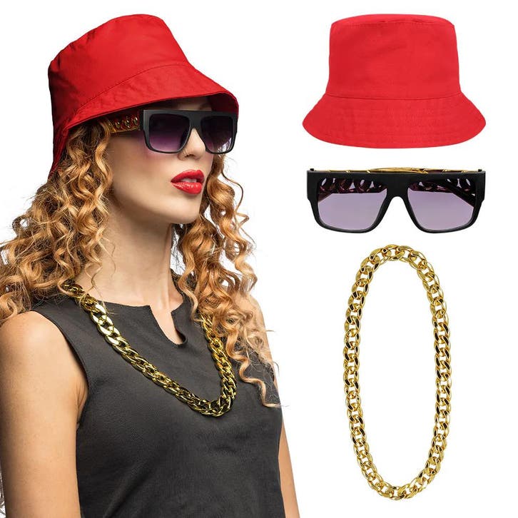 90s Hip Hop Accessoires Set, Kleding | Dames, Carnavalskleding en Feestkleding, Nieuw, Ophalen of Verzenden