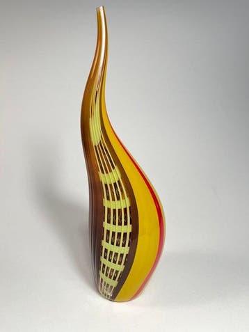 Afro Celotto - Vaas - Muranoglas - mondgeblazen