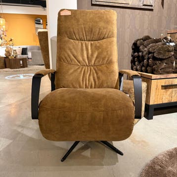 Relaxfauteuil Vicio - Stof Geel - Pronto Wonen, Nieuw, 75 tot 100 cm, Ophalen of Verzenden, Modern