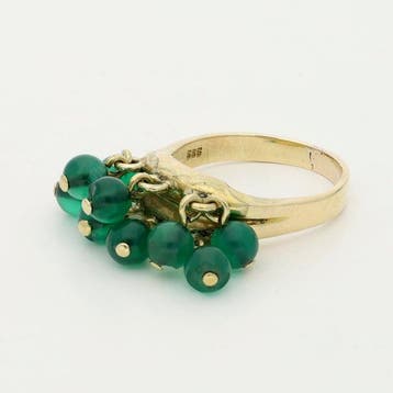 Ring - 12 kt. Geel goud - Smaragd, Nieuw