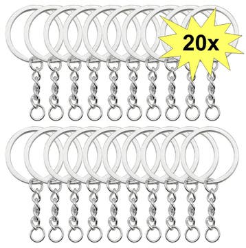 Fako Bijoux - Sleutelringen Met Ketting - Sleutelhanger, Verzenden, Nieuw