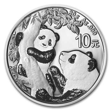 Chinese Panda 30 gram 2021, Verzenden, Oost-Azië, Losse munt, Zilver