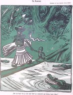 Spotprent Adolf Hitler als boeman in de voormalige koloni..., Verzenden