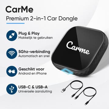 2dekans | CarMe Premium 2-in-1 CarPlay Dongle - Draadloos, Ophalen of Verzenden, Zo goed als nieuw