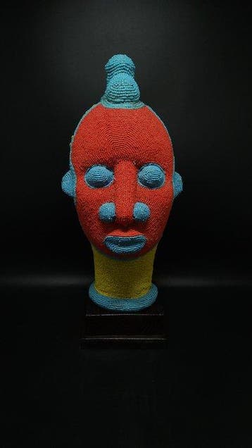 Prachtige koninklijke kop parelmoerig. - Bamileke - Kameroen, Antiek en Kunst