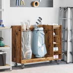 vidaXL Golfkast met wiel Effen Oudhout 120 x 45 x 98 cm, Verzenden, Nieuw