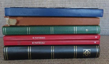 Wereld - Partij in 6 stockboeken met o.a beter Liechtenstein, Gestempeld