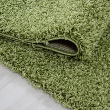 Hoogpolig Vloerkleed | Shaggy | Life | Groen | 80x250 cm, Verzenden, Nieuw