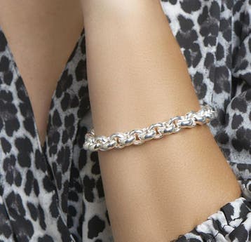 Nieuw echt zilver Jaseron armband 11mm, Sieraden, Tassen en Uiterlijk, Armbanden, Verzenden, Nieuw, Zilver, Zilver