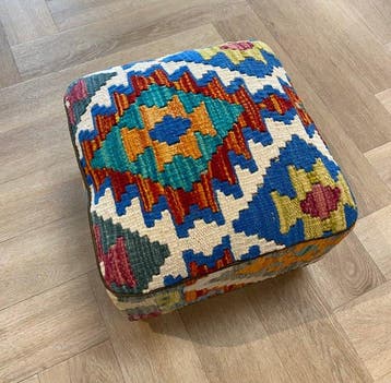 Kelim Poef(Ongebruikt/Nieuw) - Kelim - 34 cm - 34 cm, Nieuw