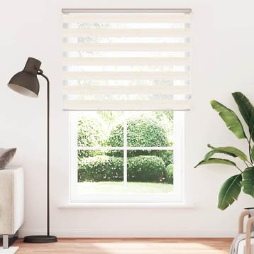 vidaXL Zebra Blind 145x230cm stofbreedte 140,9cm polyester, Verzenden, Nieuw, Beige