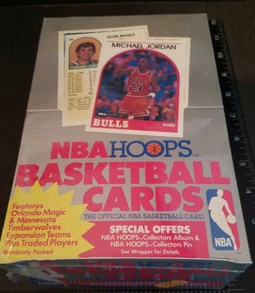1989/90 NBA Hoops Michael Jordan, Larry Bird, Magic Johnson, Nieuw