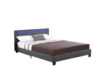 Veiling - Gestoffeerd bed Verona - 120 x 200cm - Donkergrijs, Gebruikt