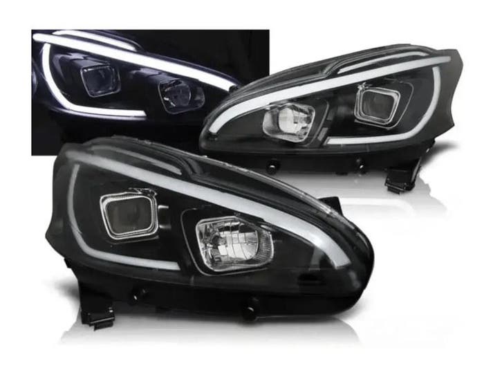 Peugeot 208 4-12 tot 6-15 LEDtube koplampen Black, Auto-onderdelen, Verlichting, Nieuw, Universele onderdelen, Verzenden