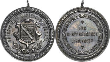 Zilver medaille ohne Jahr Sachsen-medaille, Verzenden