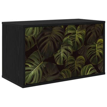 vidaXL Wandgemonteerd tv-meubel ELBURG 69 x 33 x 40 cm Zwart, Huis en Inrichting, Kasten | Televisiemeubels, Minder dan 50 cm