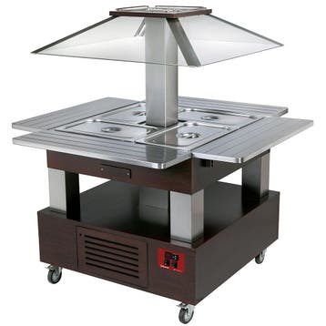 Diamond Gekoeld Buffet | Hout/RVS | 4x 1/1 GN | +2°c/+10°c |, Ophalen of Verzenden, Nieuw