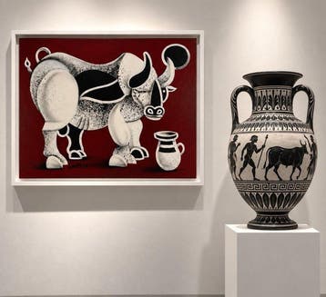Jone Hopper - Jeune taureau au vase