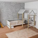 Kinderbed Yari - Incl. Tafel en Lade - Wit / Naturel, Verzenden, Nieuw