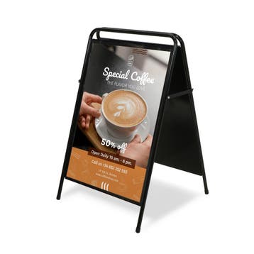 A-Bord Elegant Staal B2 stoepbord | Displaywinkel.nl, Verzenden, Nieuw in verpakking, Etalage