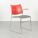 Casala Curvy design vergaderstoel, rood, buisframe onderstel, Ophalen of Verzenden, Nieuw