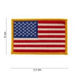 Embleem Patch Amerikaanse vlag USA stof gouden rand, Nieuw