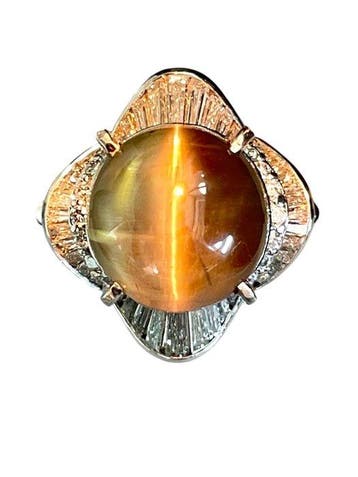 Ring Platina - 21.80ct. tw. Alexandriet - Diamant -, Sieraden, Tassen en Uiterlijk, Nieuw