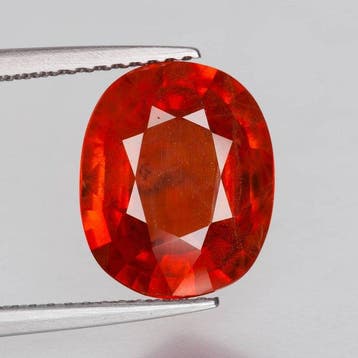 1 pcs Oranje Granaat, Spessartiet - 3.09 ct - nternational, Nieuw