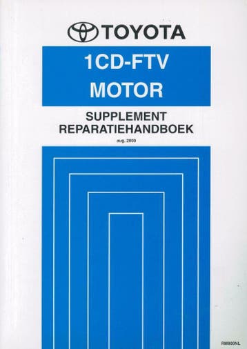 2000 Toyota Corolla motor 1CD-FTV reparatiehandboek, Verzenden