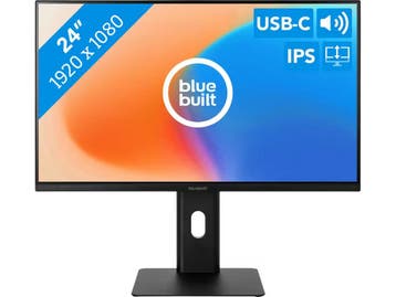 BlueBuilt BBFHM2410HC - LCD Monitor 24 - Full HD 1920x1080, Computers en Software, Verzenden, Zo goed als nieuw, BlueBuilt