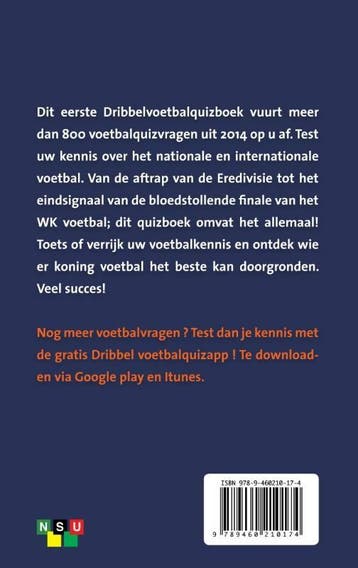 Dribbel voetbal quizboek Deel 1 9789460210174 Jan Staes, Verzenden, Zo goed als nieuw, Jan Staes