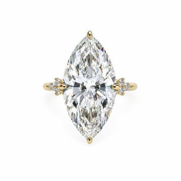 Ring - 14 karaat Geel goud - 10.27ct. tw. Diamant, Nieuw