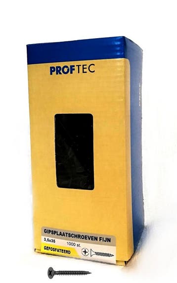 Proftec gipsplaatschroef PH-2 3.5x35 (1000 stuks), Verzenden, Nieuw