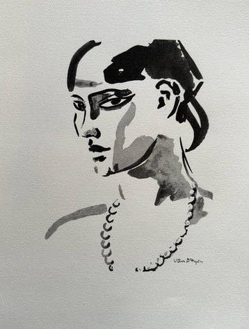 Kees Van Dongen (1877-1968) - Jeune fille brune