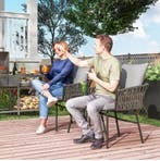 3-delige Rotan Bistroset – 2 Tuinstoelen en Ronde Tafel, Verzenden, Nieuw