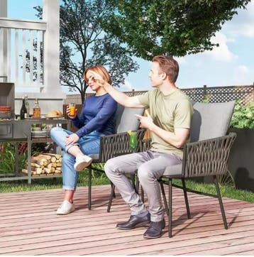 3-delige Rotan Bistroset – 2 Tuinstoelen en Ronde Tafel, Verzenden, Nieuw