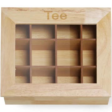 Theedoos | Hout | 12 Compartimenten | 300x280x90(h)mm HENDI, Verzenden, Nieuw in verpakking